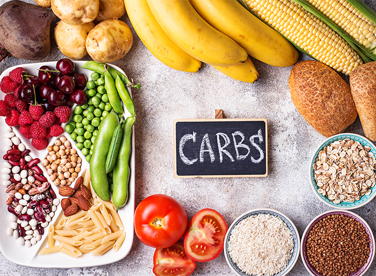Healthy Carbs, fruits, vegetables, beans, whole grains